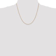 14K Rose Gold 1.10mm Box Link with Lobster Clasp Chain