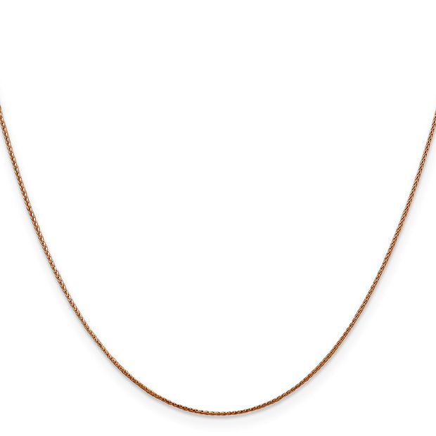 14K Rose Gold 1.7mm Diamond-cut Spiga with Lobster Clasp Chain