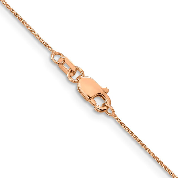 14K Rose Gold 1.7mm Diamond-cut Spiga with Lobster Clasp Chain