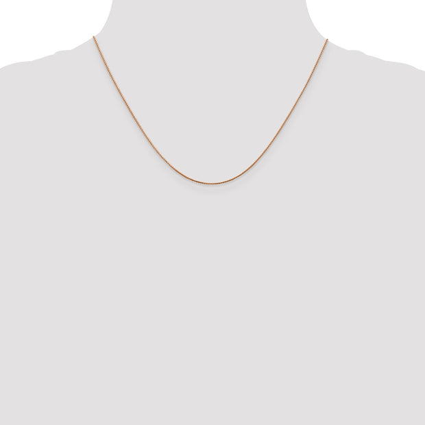 14K Rose Gold 1.7mm Diamond-cut Spiga with Lobster Clasp Chain