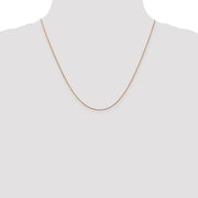14K Rose Gold 1.7mm Diamond-cut Spiga with Lobster Clasp Chain