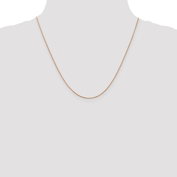 14K Rose Gold 1.7mm Diamond-cut Spiga with Lobster Clasp Chain