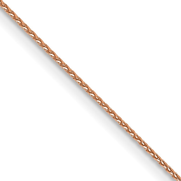 14K Rose Gold 1.7mm Diamond-cut Spiga with Lobster Clasp Chain