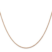 14K Rose Gold .5mm Baby Rope with Spring Ring Clasp Chain