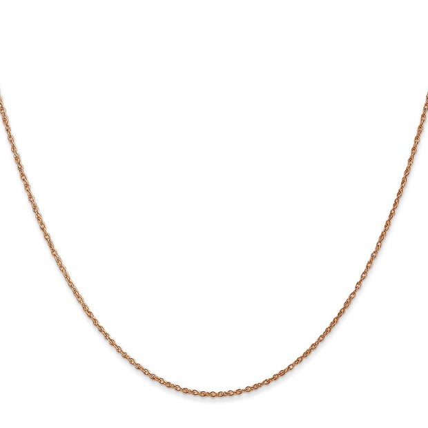 14K Rose Gold .5mm Baby Rope with Spring Ring Clasp Chain