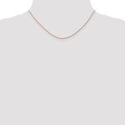 14K Rose Gold .5mm Baby Rope with Spring Ring Clasp Chain