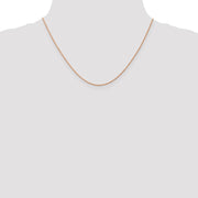 14K Rose Gold .5mm Baby Rope with Spring Ring Clasp Chain