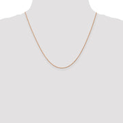 14K Rose Gold .5mm Baby Rope with Spring Ring Clasp Chain