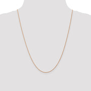 14K Rose Gold .5mm Baby Rope with Spring Ring Clasp Chain