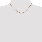 14K Rose Gold .85mm Diamond-cut Spiga with Lobster Clasp Chain