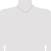 14K Rose Gold .5mm Baby Rope with Spring Ring Clasp Chain