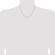 14K Rose Gold .5mm Baby Rope with Spring Ring Clasp Chain
