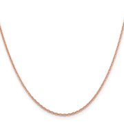 14K Rose Gold 1.10mm Diamond-cut Cable with Lobster Clasp Chain