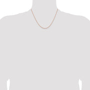 14K Rose Gold 1.10mm Diamond-cut Cable with Lobster Clasp Chain