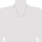 14K Rose Gold 1.10mm Diamond-cut Cable with Lobster Clasp Chain