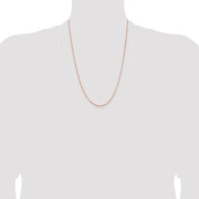 14K Rose Gold 1.4mm Diamond-cut Cable with Lobster Clasp Chain