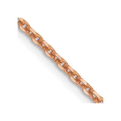 14K Rose Gold 1.4mm Diamond-cut Cable with Lobster Clasp Chain