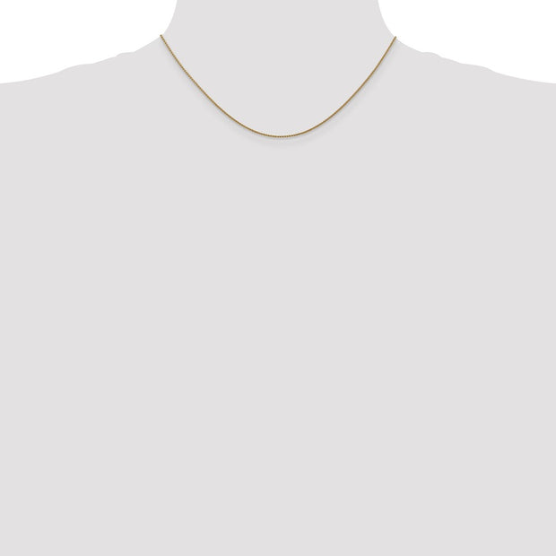 14K Rose Gold .85mm Diamond-cut Spiga with Lobster Clasp Chain