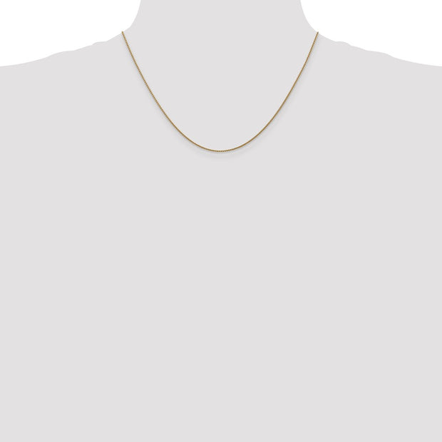 14K Rose Gold .85mm Diamond-cut Spiga with Lobster Clasp Chain