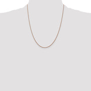14K Rose Gold 1.05mm Diamond-cut Spiga with Lobster Clasp Chain