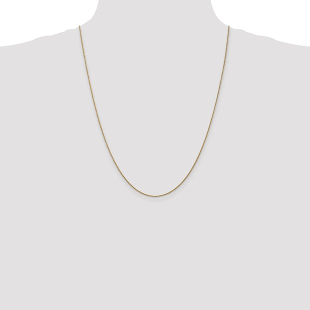14K Rose Gold 1.05mm Diamond-cut Spiga with Lobster Clasp Chain