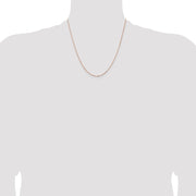 14K Rose Gold .95mm Box Link with Lobster Clasp Chain