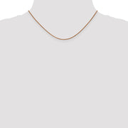 14K Rose Gold 1.05mm Diamond-cut Spiga with Lobster Clasp Chain