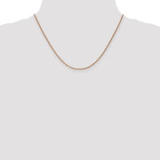 14K Rose Gold 1.05mm Diamond-cut Spiga with Lobster Clasp Chain