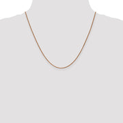 14K Rose Gold 1.05mm Diamond-cut Spiga with Lobster Clasp Chain