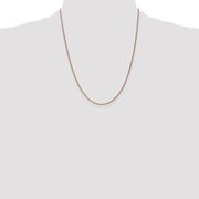 14K Rose Gold 1.25mm Diamond-cut Spiga with Lobster Clasp Chain