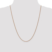 14K Rose Gold 1.25mm Diamond-cut Spiga with Lobster Clasp Chain