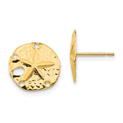 14k Madi K Sand Dollar Post Earrings