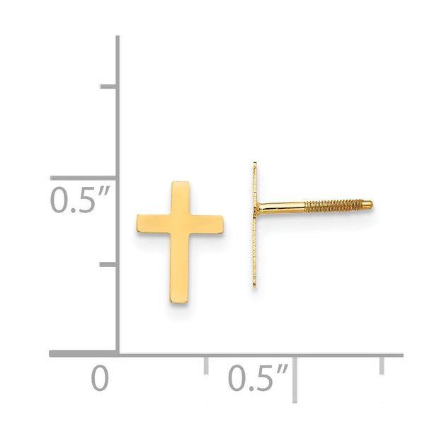 14k Madi K Cross Post Earrings