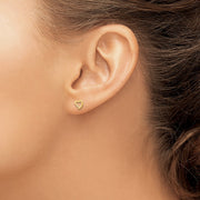 14k Madi K Heart Post Earrings