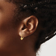 14K Madi K Polished Flower Leverback Earrings
