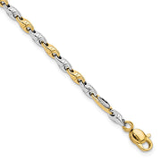 14k Two-Tone Polished Fancy Link Bracelet
