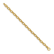 14K Polished 6.75mm Fancy Cable Link Bracelet