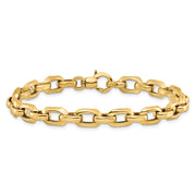 14K Polished 6.75mm Fancy Cable Link Bracelet