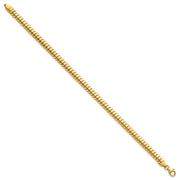 14K Polished 5mm Fancy Herringbone Link Bracelet