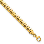 14K Polished 5mm Fancy Herringbone Link Bracelet