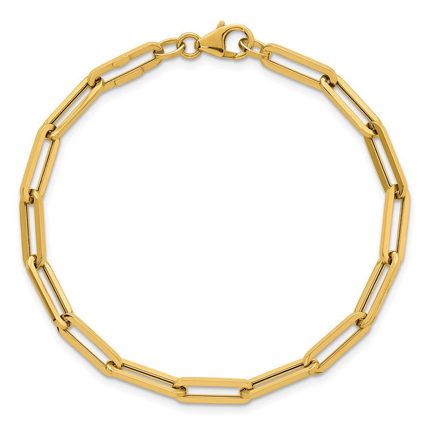 14k Polished 4.3mm Paperclip Link Bracelet