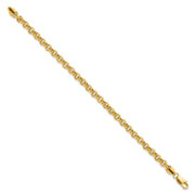14k Polished Fancy 5mm Rolo Link Bracelet