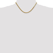 14K 3mm Silky Herringbone with Lobster Clasp Chain