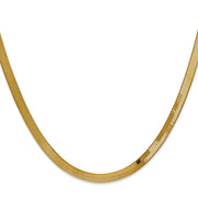 14K 4mm Silky Herringbone with Lobster Clasp Chain