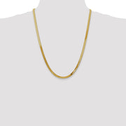 14K 4mm Silky Herringbone with Lobster Clasp Chain
