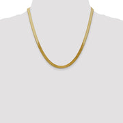 14K 5mm Silky Herringbone with Lobster Clasp Chain