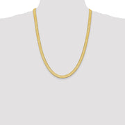 14K 6.5mm Silky Herringbone with Lobster Clasp Chain