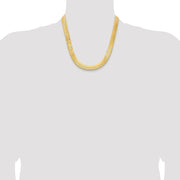 14K 10mm Silky Herringbone with Lobster Clasp Chain