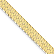 14K 10mm Silky Herringbone with Lobster Clasp Chain