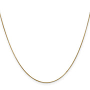 14K .65mm Round Snake with Lobster Clasp Chain